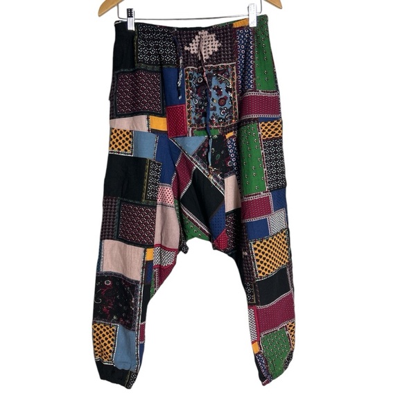 Unbranded Patchwork Harem Pants Size M - Picture 2 of 9